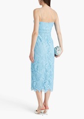 ML Monique Lhuillier - Serenity macramé lace midi dress - Blue - US 6