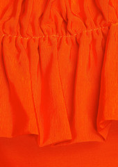 ML Monique Lhuillier - Strapless ruffled ottoman dress - Orange - US 8