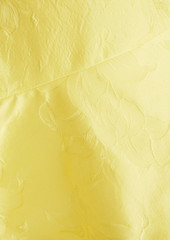 ML Monique Lhuillier - Strapless tiered satin-jacquard mini dress - Yellow - US 14