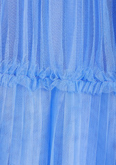 ML Monique Lhuillier - Tiered pleated tulle mini dress - Blue - US 2