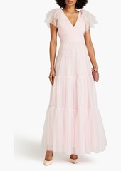 ML Monique Lhuillier - Tiered ruffled tulle gown - Pink - US 0