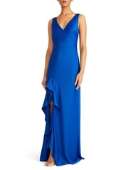 ML Monique Lhuillier Ashlynn Ruffle Satin Gown