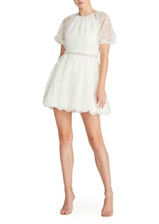 ML Monique Lhuillier Fit & Flare Lace Minidress in Ivory at Nordstrom
