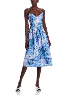 Ml Monique Lhuillier Sage Jacquard Midi Dress