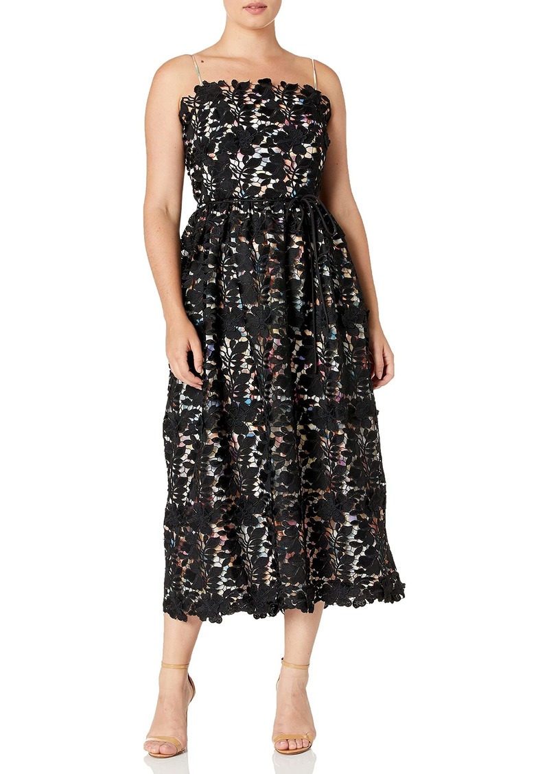 ML Monique Lhuillier Women's Sleeveless Lace Cocktail Dress