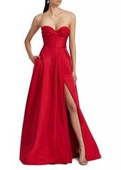 ML Monique Lhuillier Sabine Strapless Fit & Flare Gown