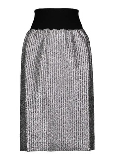 Moncler Genius 2 Moncler 1952 Lurex wool-blend midi skirt