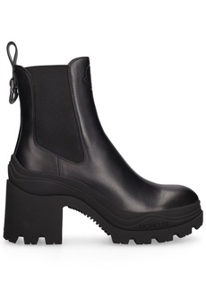 Moncler 80mm Envile Chelsea Leather Ankle Boots