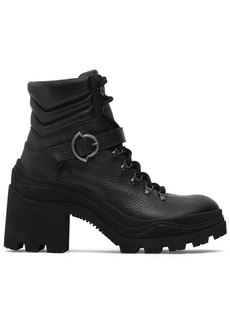 Moncler 80mm Envile Strap Leather Ankle Boots