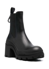 Moncler 90mm block-heel leather boots