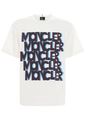 Moncler All Over Logo Cotton Jersey T-shirt