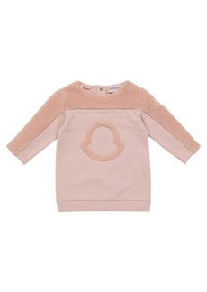 Moncler Enfant Baby logo stretch-cotton sweatshirt dress