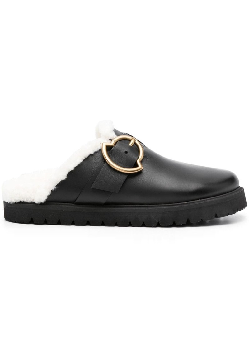 Moncler Bell leather mules