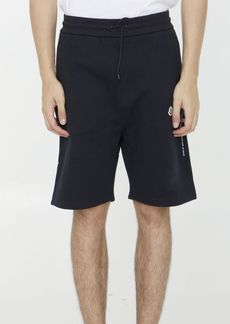 Moncler Black cotton bermuda shorts