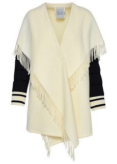 Moncler BLACK WOOL AND CREAM CAPE