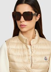 Moncler Blanche Acetate Squared Sunglasses