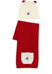 Moncler Boucle Wool Hat & Scarf