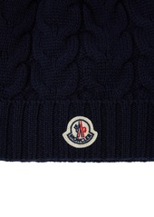 Moncler Cable Knit Virgin Wool Beanie