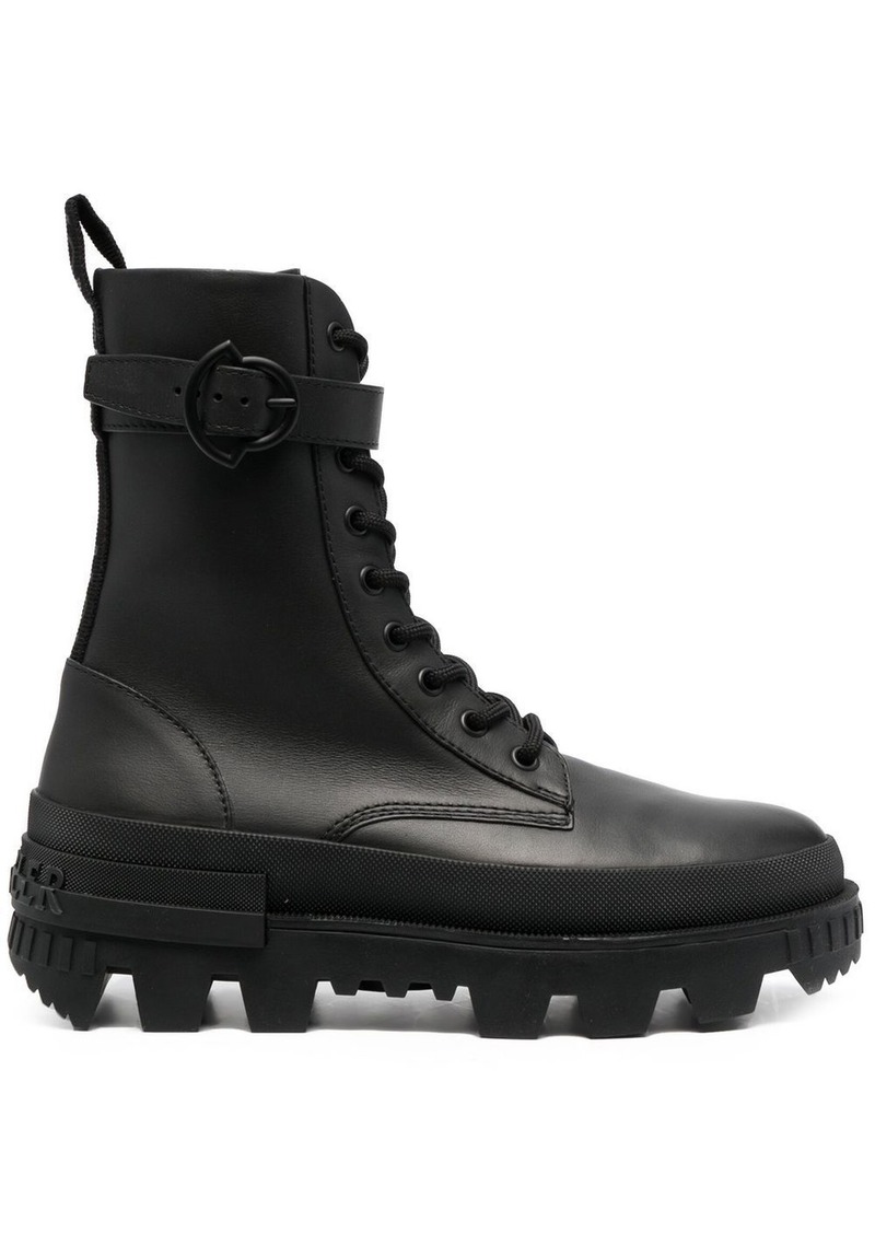 Moncler calf leather lace-up boots