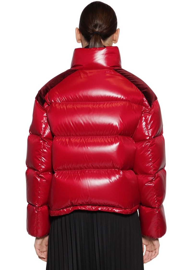 Moncler Chouette Nylon Velvet Laqué Down Jacket | Outerwear