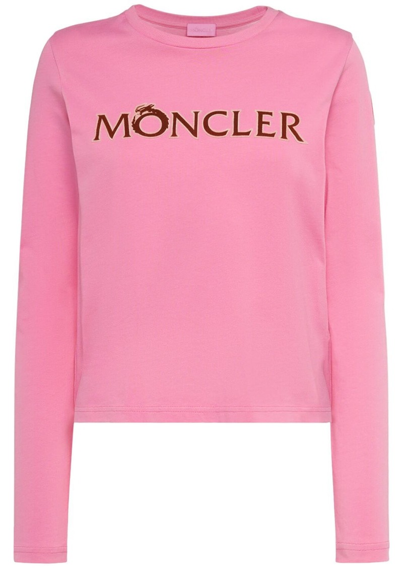 Moncler Cny Logo Cotton Long Sleeve T-shirt