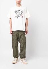 Moncler contrast-trim straight-leg trousers