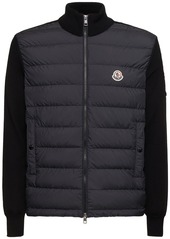 Moncler Cotton & Tech Zip-up Cardigan Jacket