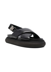 Moncler cross-strap leather sandals