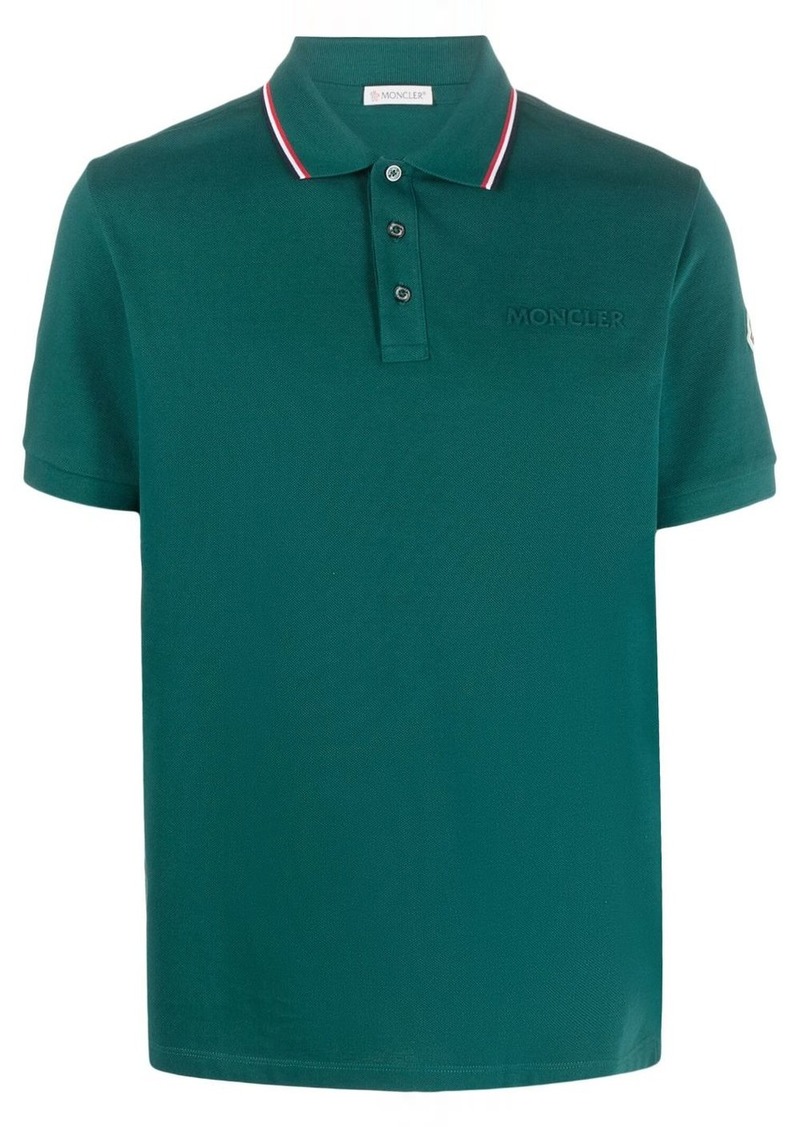 Moncler debossed-logo polo shirt