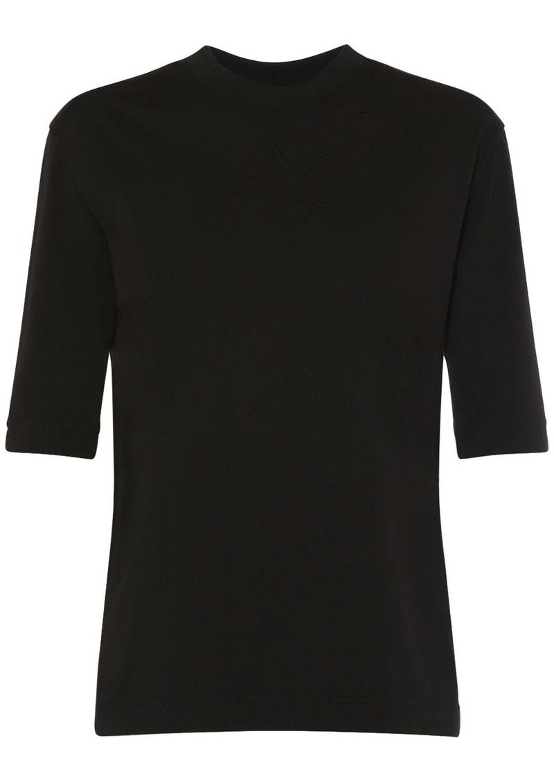 Moncler Embossed Logo Cotton Jersey T-shirt