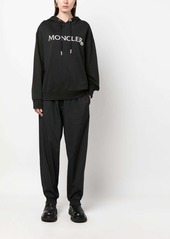 Moncler embroidered-logo cotton hoodie