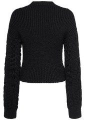 Moncler Embroidered Mohair Blend Sweater