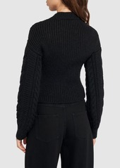 Moncler Embroidered Mohair Blend Sweater