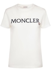 Moncler Embroidered Organic Cotton Logo T-shirt