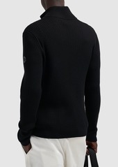 Moncler Extrafine Wool Tricot Cardigan