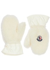 Moncler Faux Fur & Nylon Gloves