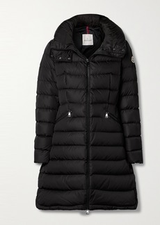 Moncler Flammette Hooded Quilted Shell Coat