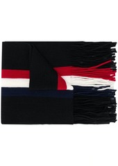 Moncler fringed stripe scarf