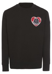 Moncler Heart Patch Cotton Sweatshirt