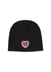 Moncler Heart Patch Wool Tricot Beanie Hat