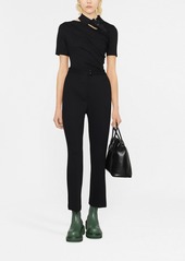 Moncler high-waisted flared trousers