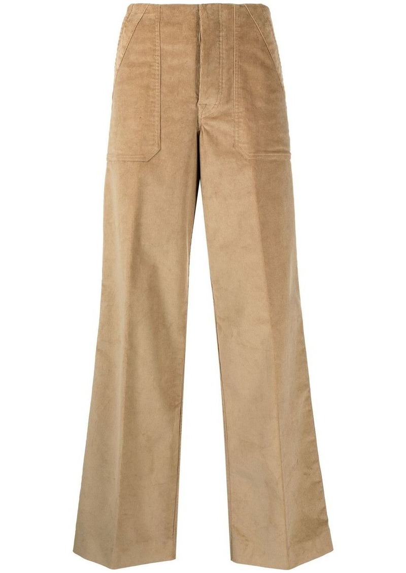 Moncler high-waisted straight trousers