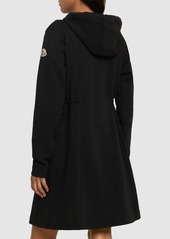 Moncler Hooded Cotton Blend Mini Dress