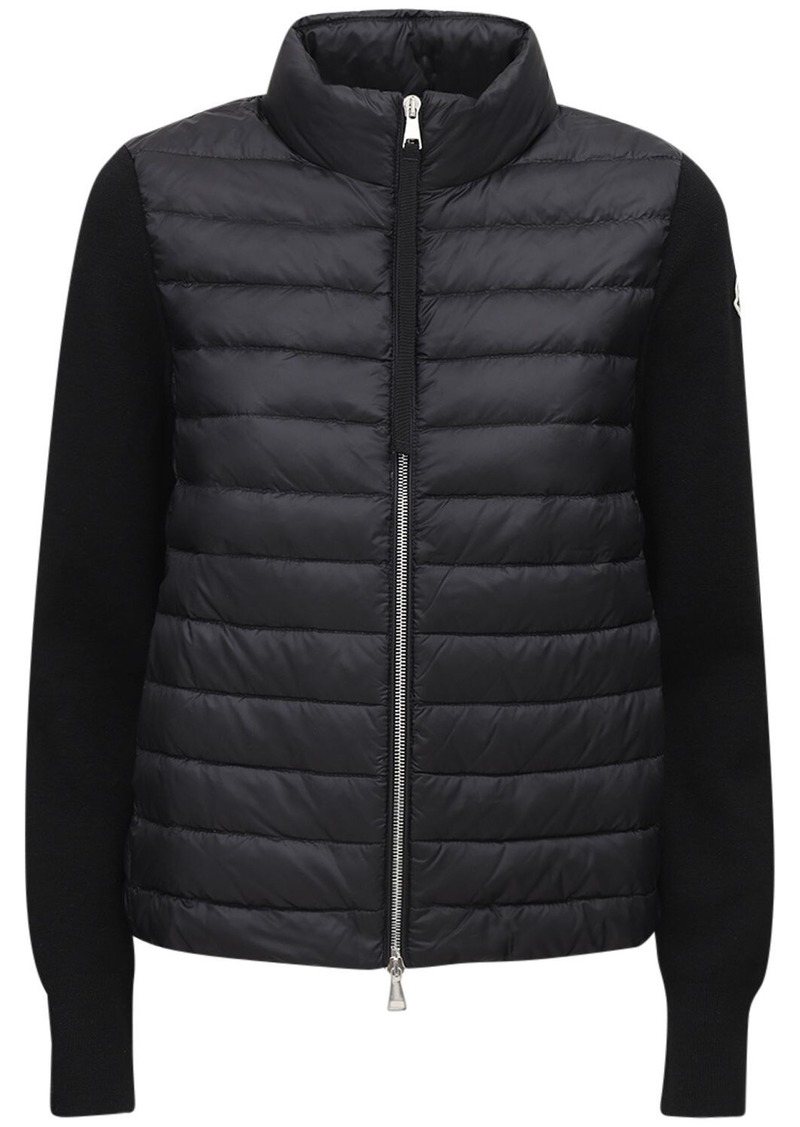 moncler hybrid tricot down jacket