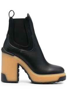 Moncler Isla leather ankle boots