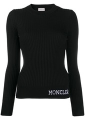 Moncler jacquard logo ribbed jumper