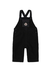 Moncler Logo Corduroy Overall Jumpsuit