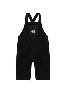 Moncler Logo Corduroy Overall Jumpsuit