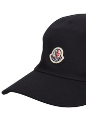 Moncler Logo Cotton Baseball Cap