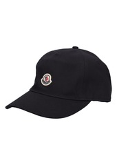 Moncler Logo Cotton Baseball Cap